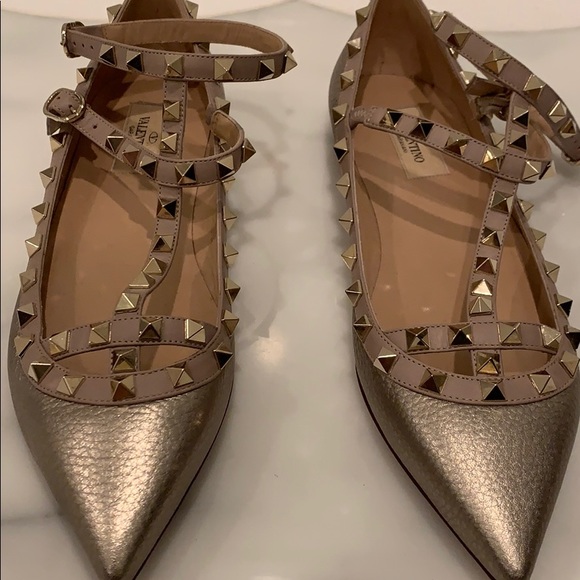 Valentino Rockstud Cage Ballet Flats - Picture 5 of 11